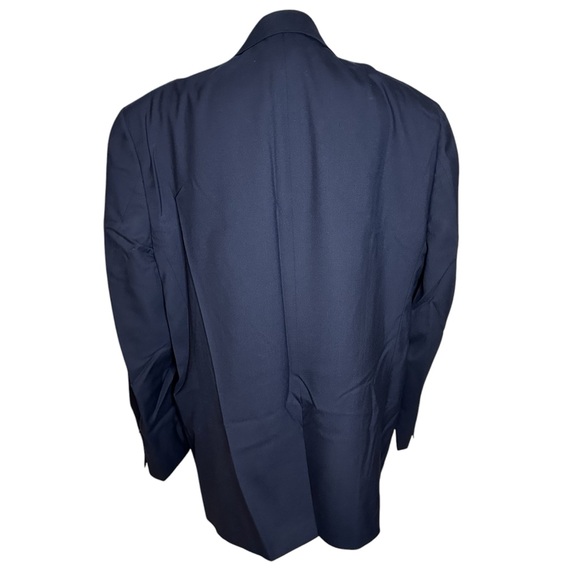 💫 MENS HART SCHAFFNER MARX Classic Fit Luxe Stretch Navy Blazer * SZ 48R - Picture 4 of 7